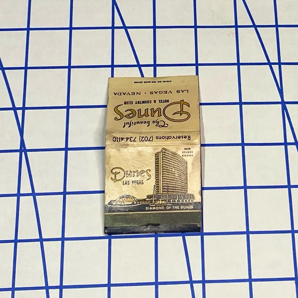 Vintage Dunes Matchbook Used